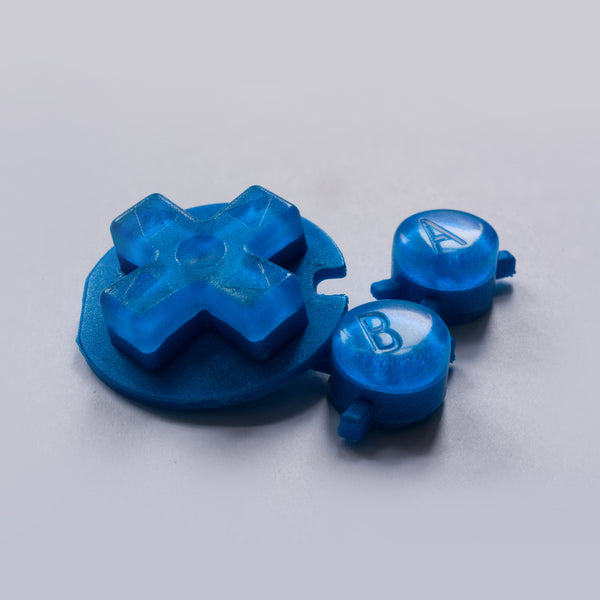 Game Boy Color Custom Blue Berry Candy Buttons