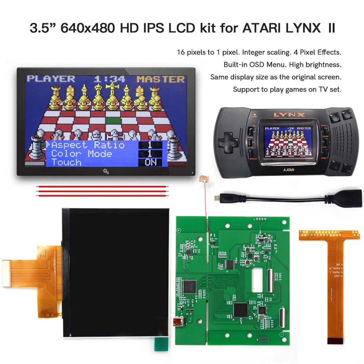 テレビゲームATARI　LYNX  新液晶LCD交換済み　動作確認ＯＫ