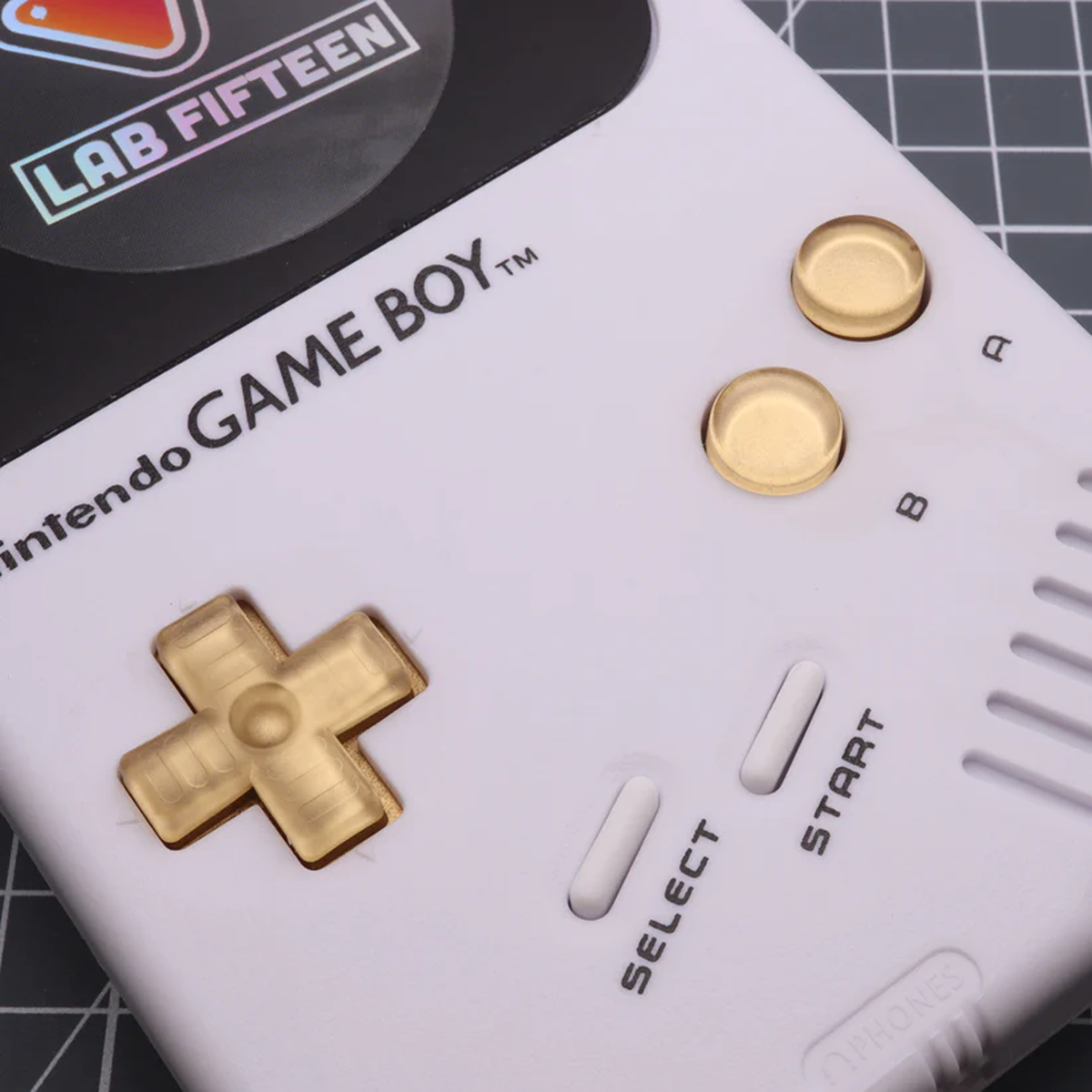 DMG Custom Buttons Metallic Gold Retro Game Repair Shop