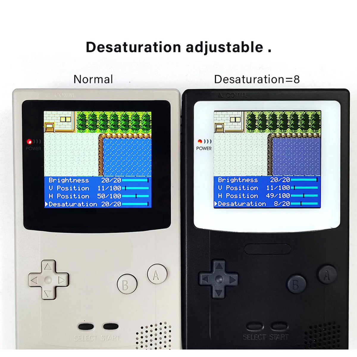 Game Boy Color Q5 Laminated with Desaturation Mode Retro Game Repair Shop