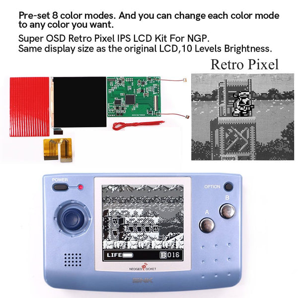 Neo Geo Pocket OSD Q5 Backlight Kit - Hispeedido