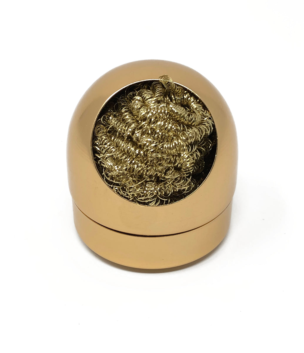 Soldering Tip Cleaner Soldering Iron Tip Cleaner Brass Tip Cleaner Kit Balls Wire Type With Balls Shell Holder