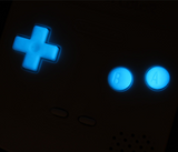 Game Boy Color Custom Blue GITD Buttons