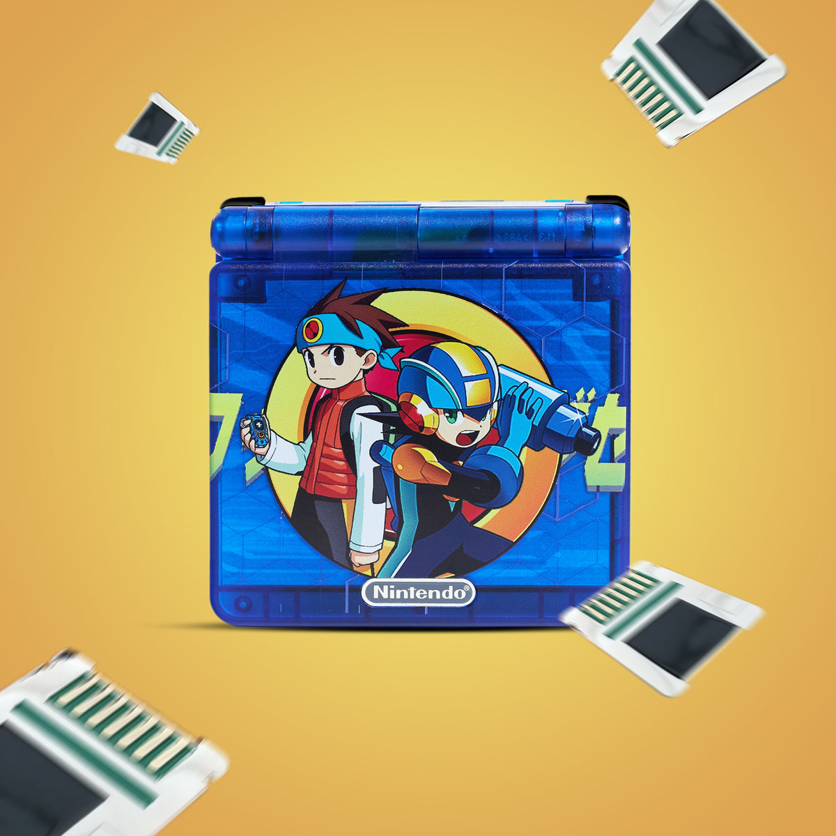 Game Boy Advance SP UV Printed IPS Ready Shell Mega Man Battle