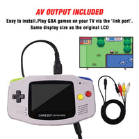 Game Boy Advance IPS Backlight Drop in TV Version AV Out Consolizer with Color Palettes Mod Kit - Hispeedido