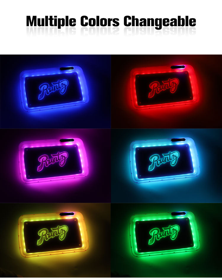 Runty LED Rolling Glow Light Up Tray Rechargeable USBC Newest Version