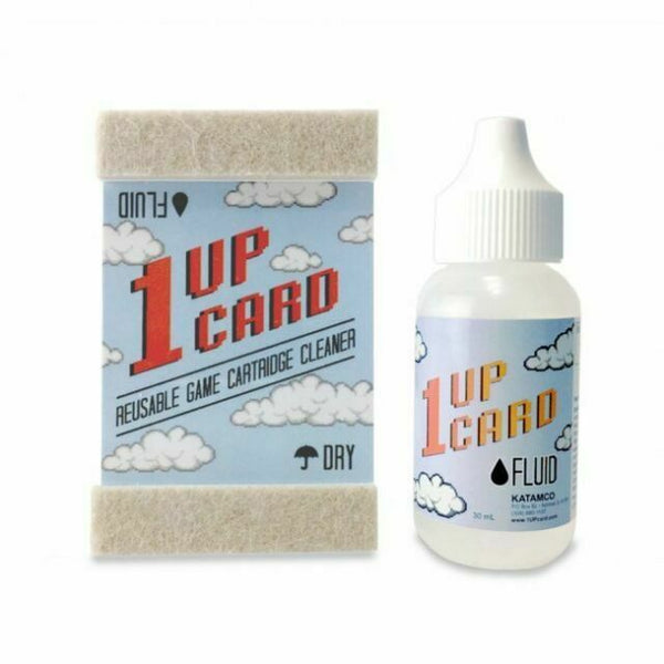 1UPcard™ Video Game Cartridge Cleaning Kit - Card with Fluid