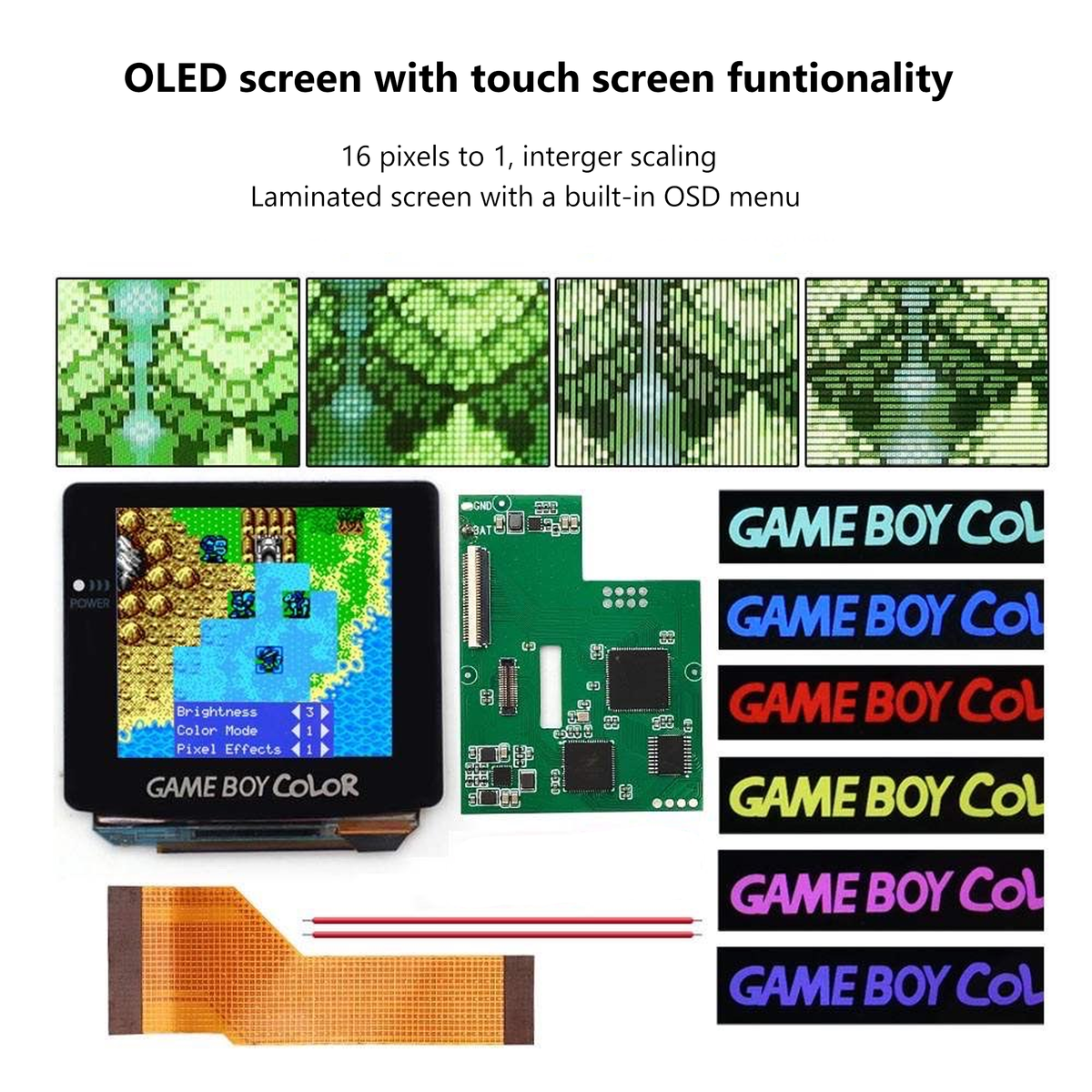 Game Boy Color OLED Backlight Kit with Touch Screen - Hispeedido ...