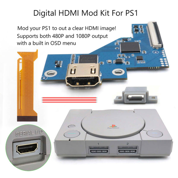 Sony PlayStation 1 HDMI Mod Kit - Hispeedido