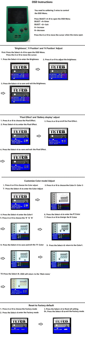 Game Boy Pocket Q5 LCD Kit with Color Changing Logo - Hispeedido ...