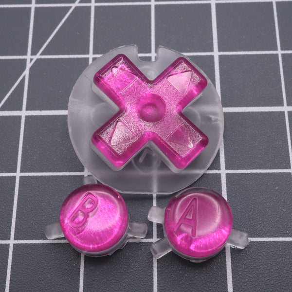 Game Boy Color Custom Chrome Pink Buttons