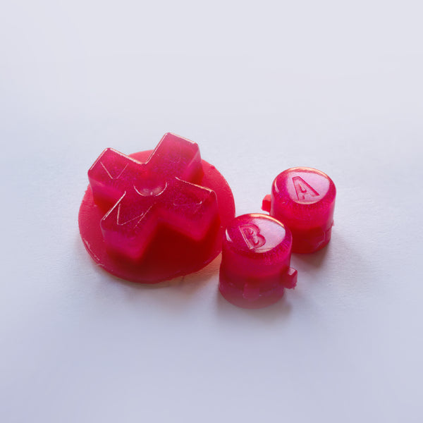 Game Boy Advance Custom Raspberry Candy Buttons