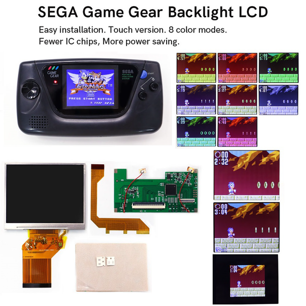 lcd game gear Game Gear Backlight Kit with Touch Sensor