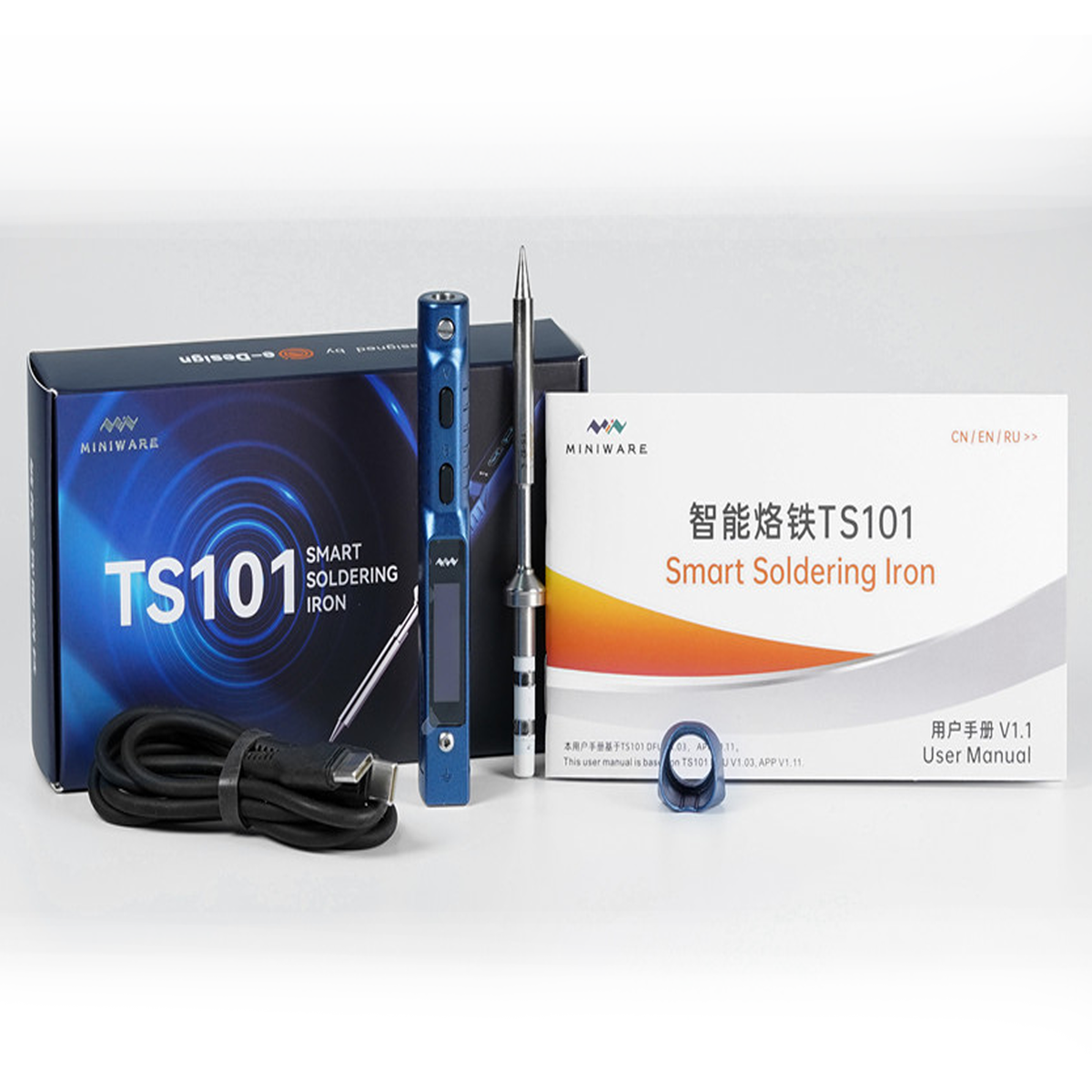 MiniWare TS 101 Soldering Iron Blue – Retro Game Repair Shop