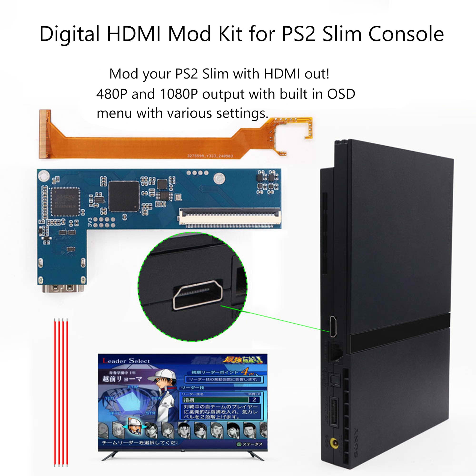 Sony PlayStation 2 Slim HDMI Mod Kit - Hispeedido – Retro Game