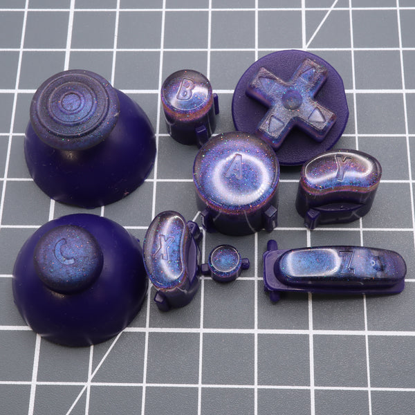 Lab Fifteen GameCube Custom Buttons Cosmic Purple