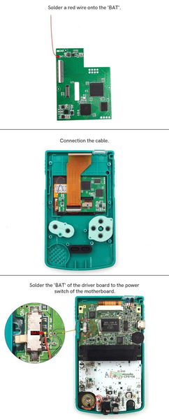 Game Boy Color OLED Backlight Kit with Touch Screen - Hispeedido ...