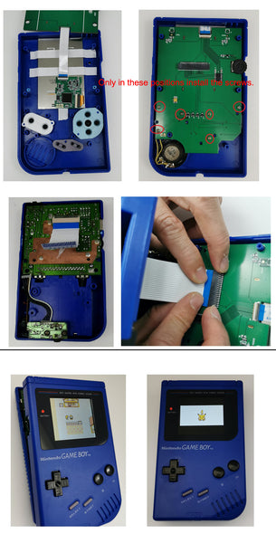 Multi-Color Backlight IPS LCD Screen Kit + Pre-Cut Shell For Game Boy (GBO/DMG) – Screen Upgrade