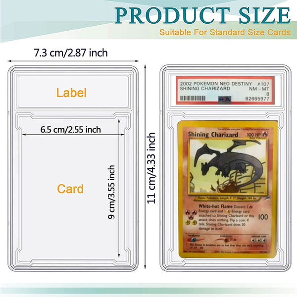 Acrylic Trading Card Grading Slab Display Case Retro Game Repair Shop Acrylic Trading Card Grading Slab Display Case Retro Game Repair Shop