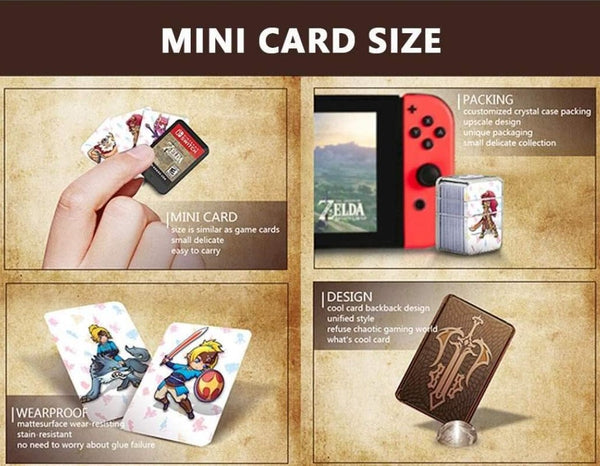 mini amiibo card binder 2-Pocket Cards for Pokemon Cards Fit 80 Pcs Cards Nintendo Switch Mini Amiibo Cards