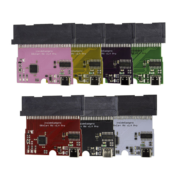 Colored InsideGadgets GBxCart RW v1.4 (Gameboy/GBC/GBA Cart Reader, Writer & Flasher)