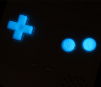 Game Boy Color Custom Blue GITD Buttons