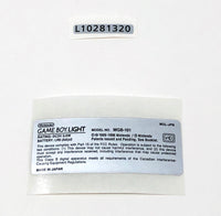 Game Boy Light Replacement Label Set of 2
