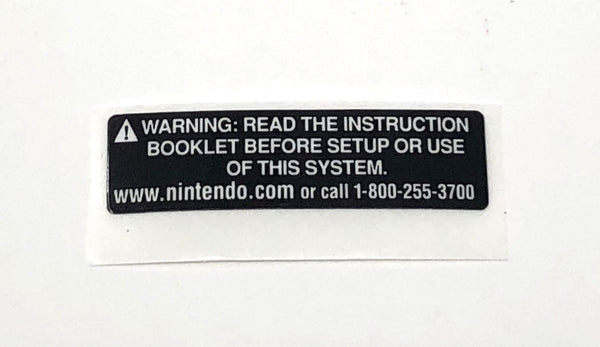 GameBoy Advance SP [GBA SP] Caution Sticker