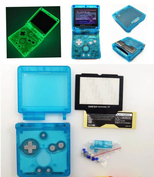 Buy Repairs Game Boy Advance SP Housing Shell Replacement Service Dark  Clear Blue