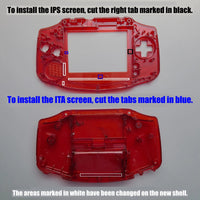 FunnyPlaying Game Boy Advance IPS Ready Mirror Polished Shells