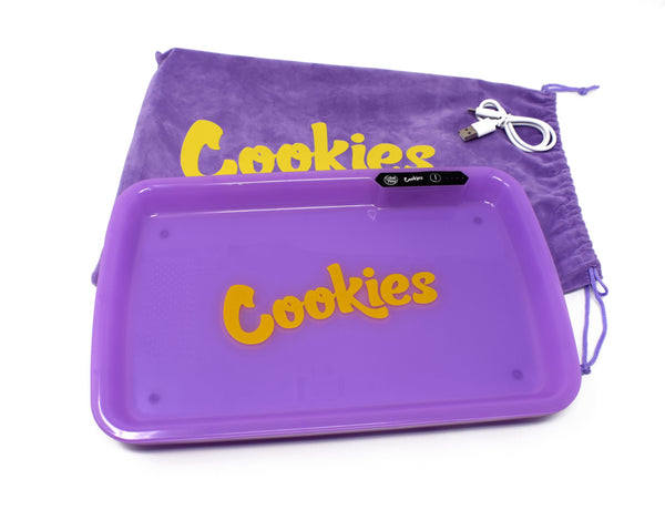 Cookies LED Rolling Glow Light Up Tray Rechargeable USB-C Newest Version Purple