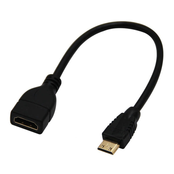 Gold plated Mini HDMI to HDMI Male-Female Adapter Cable Convertor