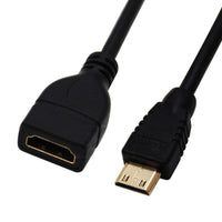 Gold plated Mini HDMI to HDMI Male-Female Adapter Cable Convertor
