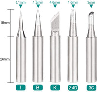 5X 900M Soldering Iron Tips for HAKKO 936,937,907 Atten, Quick, Aoyue, Yihua,Vastar,Sywon,Tabiger,SOAIY and X-Tronic Soldering Station