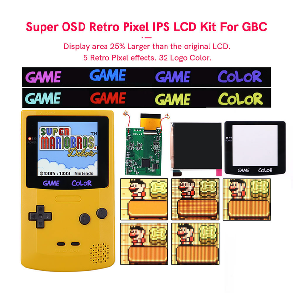 Nintendo Gameboy Color Colour Game Boy BACKLIT IPS Q5 V2 GBC 🔹SOLID WHITE🔹