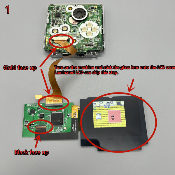 GBA SP Game Boy Advance SP Drop In Backlight Kit with Colored Lens Opt ...